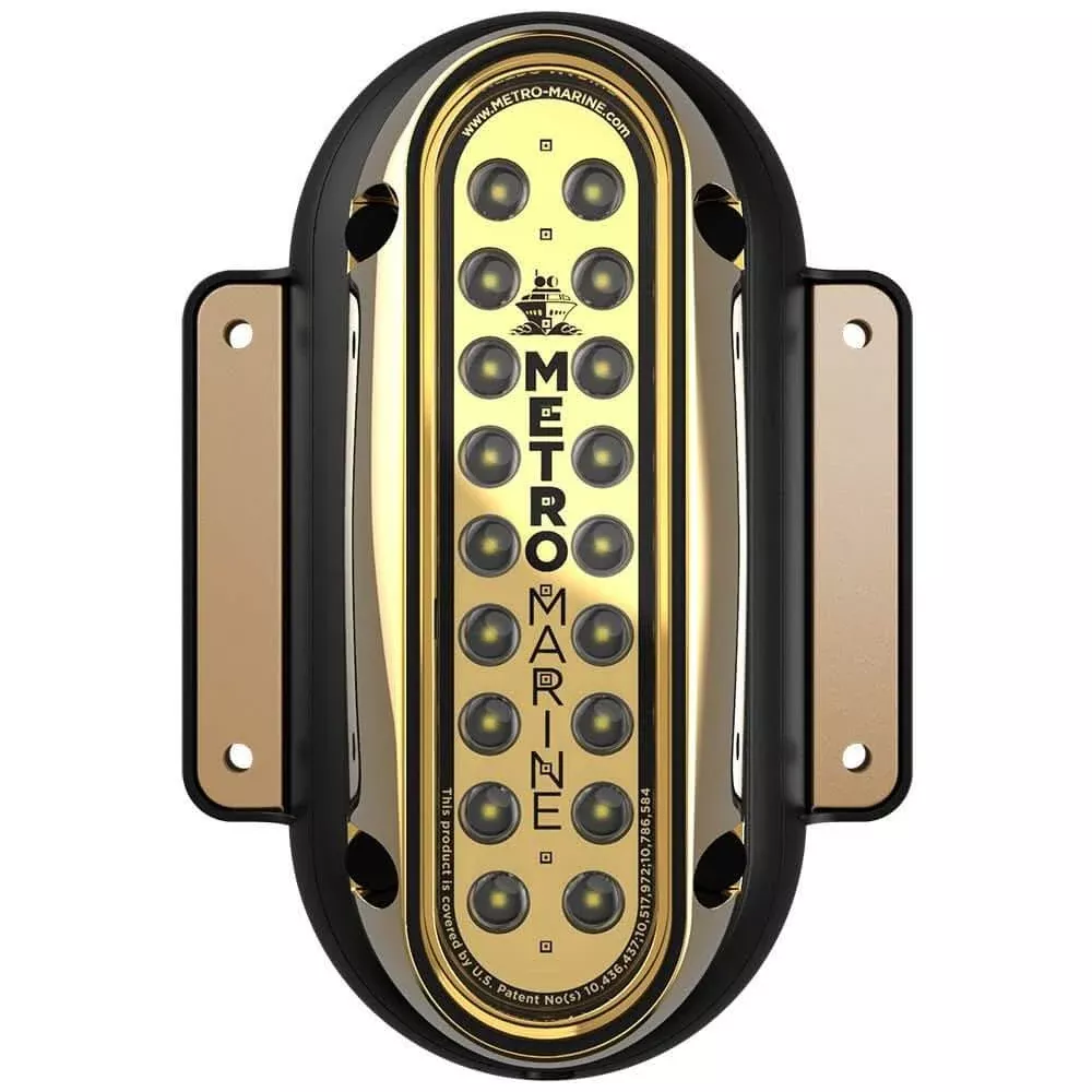 Metro Marine High-Output Vertical Surface Mount Light w/Intelligent Monochromatic LEDs – Blue, 45 Beam