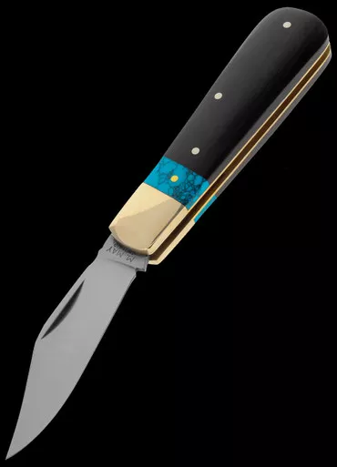Michael May Barlow Ebony & Turquoise Folding Knife