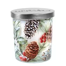 Michel Design Decorative Glass Candle - White Spruce