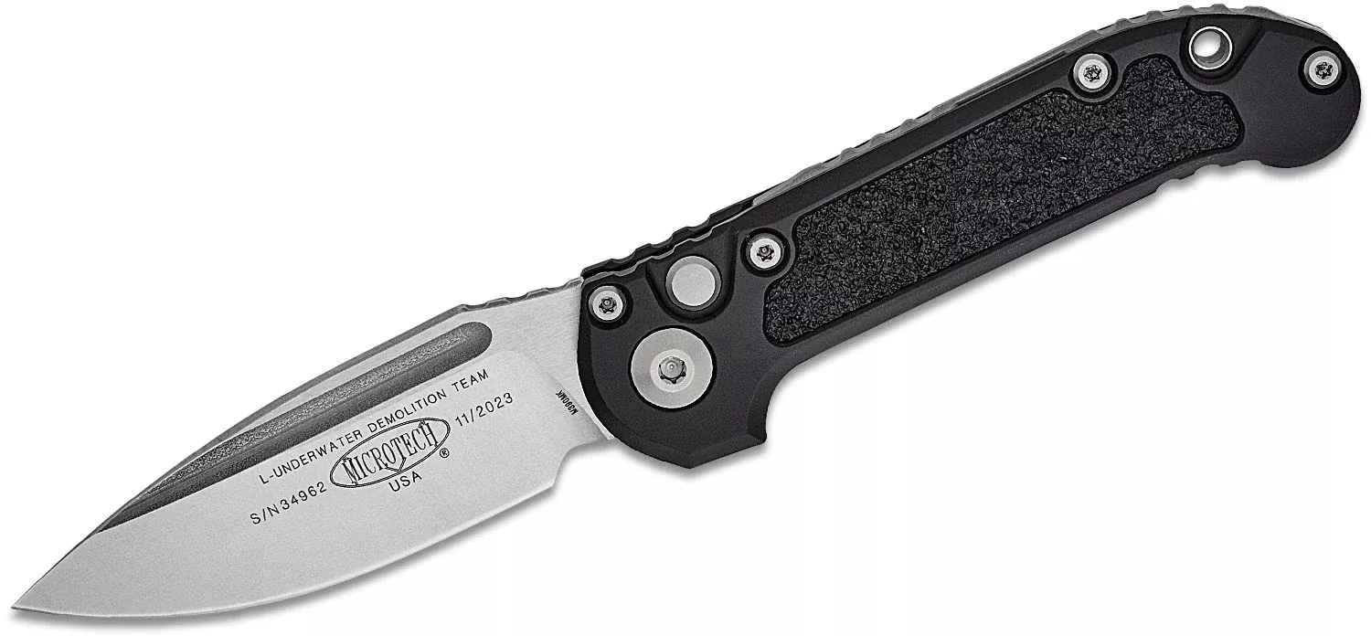 Microtech L.U.D.T. GEN III Stonewash Standard Blade Auto Folding Knife