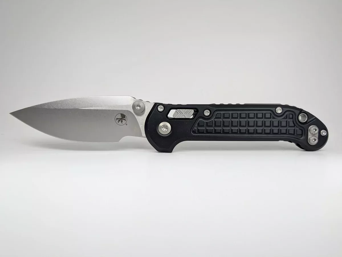 Microtech L.U.D.T. RAM-LOK Black Frag Aluminum Stonewash Folding Knife