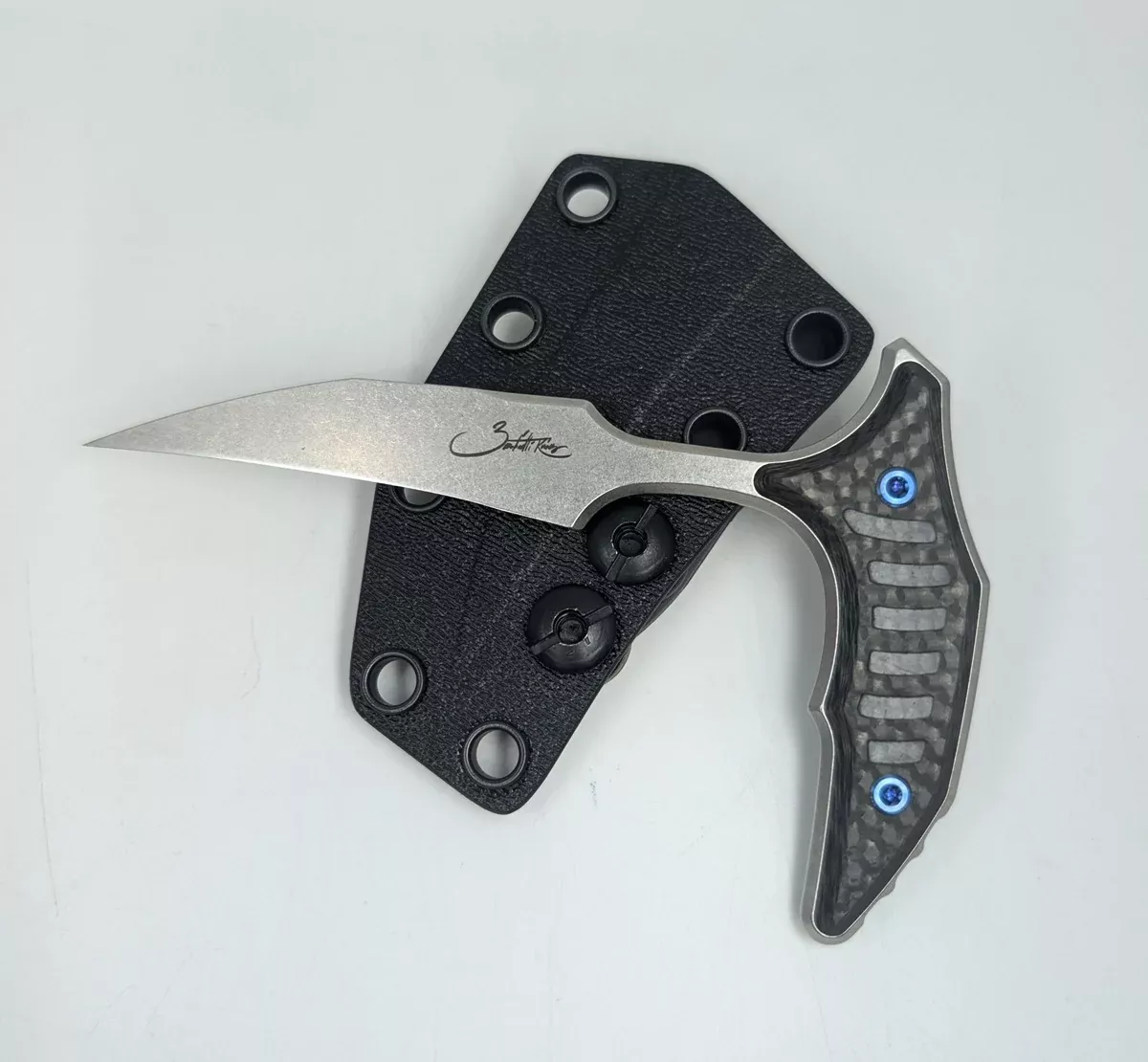 Microtech Marfione Select "Bee" Stonewash Carbon Fiber Fixed Blade Knife