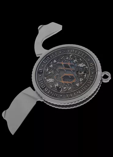 Midgards-Messer Coin Knife Vegvisir Etched