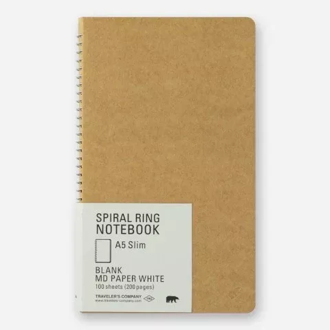 Midori MD Spiral Ring Notebook A5 Slim BLANK