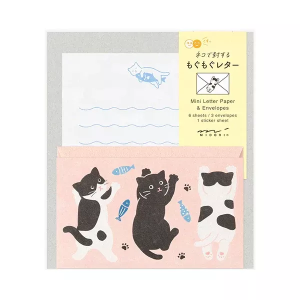 Midori Mini Letter Set – Hungry Cat
