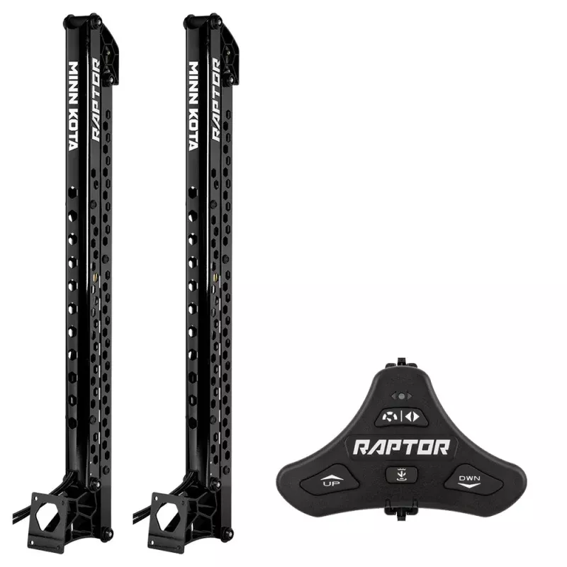 Minn Kota Raptor Bundle Pair – 8′ Black Shallow Water Anchors w/Footswitch