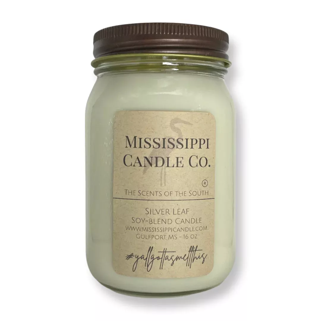 Mississippi Candle Company Silver Leaf 16oz Candle