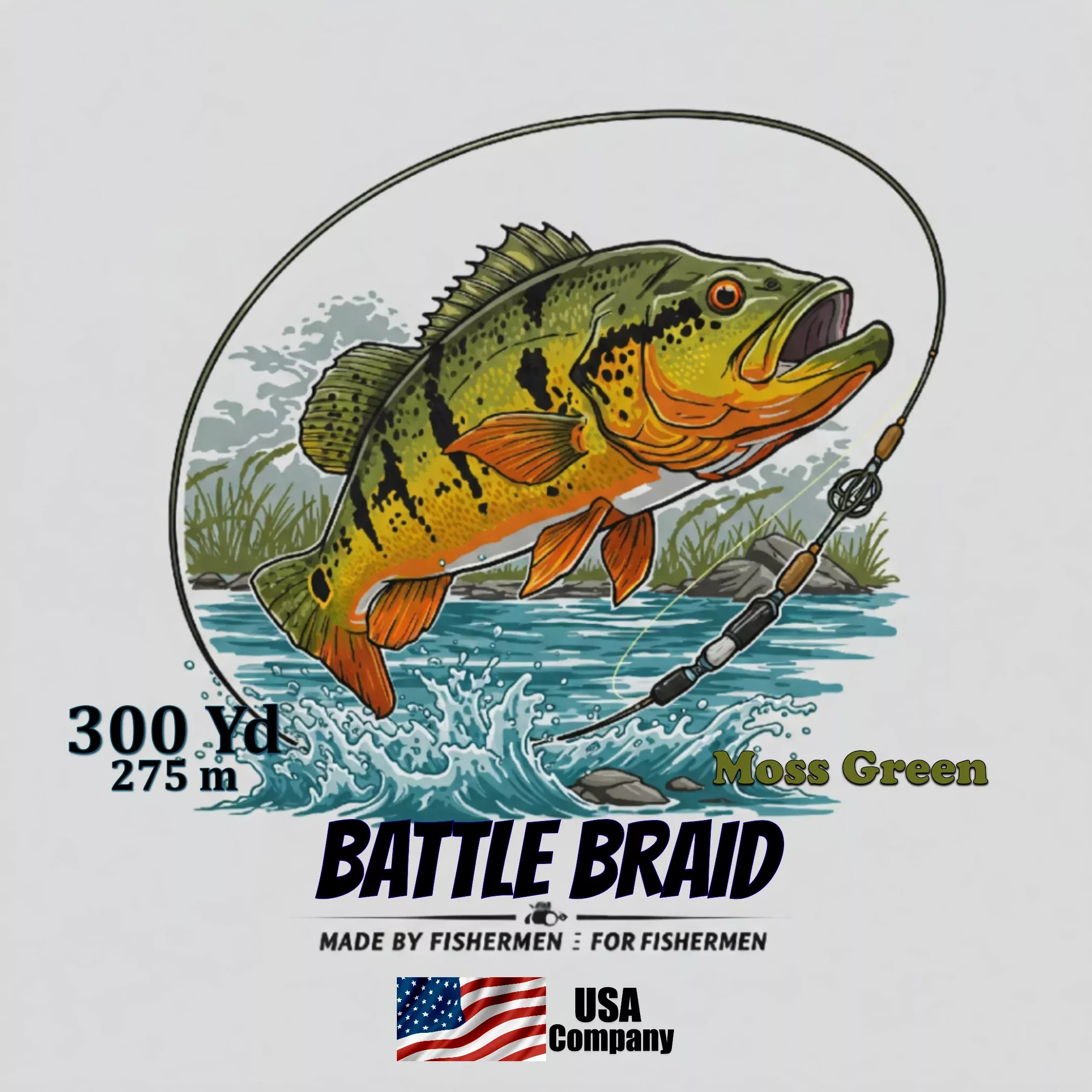 MOSS GREEN 300 YARD 8X PE