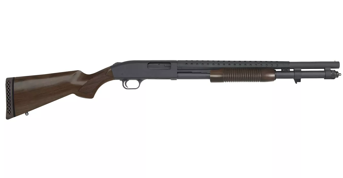 Mossberg 590 Retrograde 12 Gauge Pump Shotgun with Walnut Stock and Heatshield (LE)