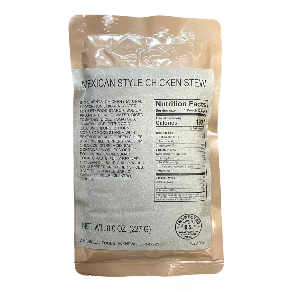 MRE Entree - Mexican Chicken Stew