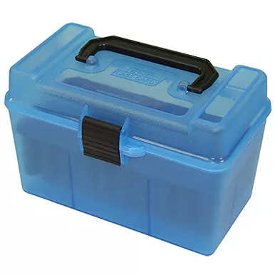 MTM H50-R-MAG-24 DELUXE HANDLED 50 RD RIFLE - CLEAR BLUE