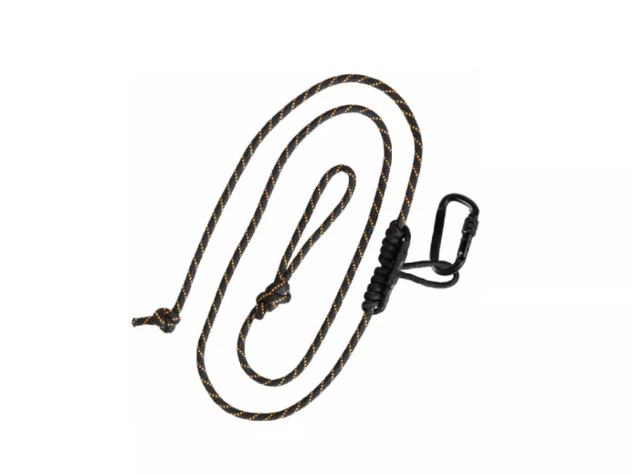 Muddy The Safety Harness Lineman's Rope with Prusik Knot, Black