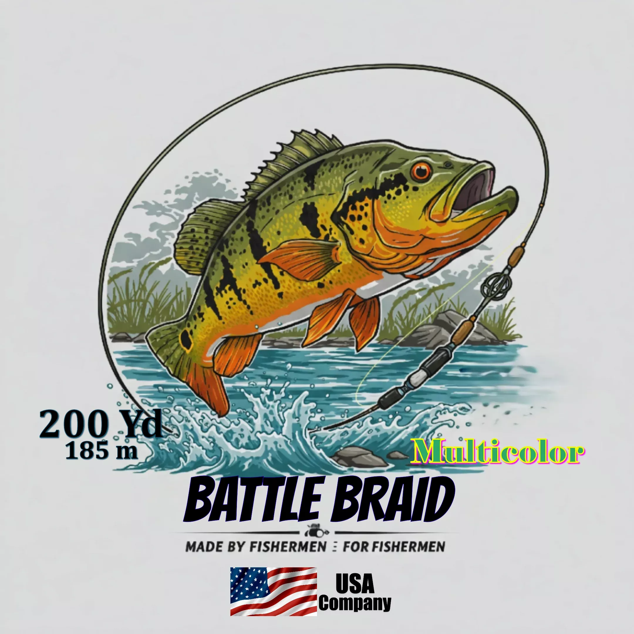 MULTICOLOR 200/300 YARD SPOOL 8x PE