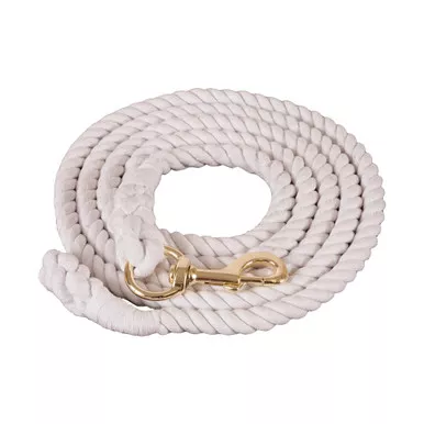 MUSTANG Cotton Lead 5/8inx10ft With Bolt Snap White Rope (6013-T)
