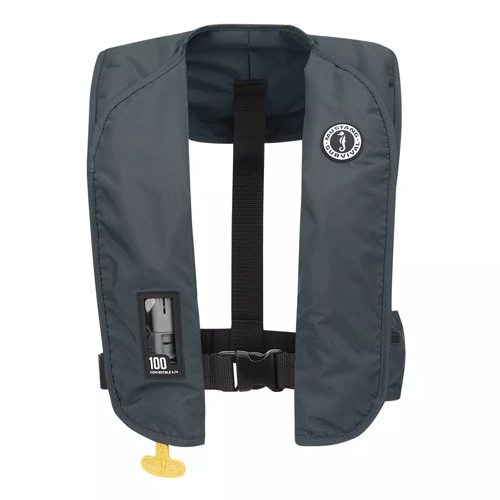 Mustang MIT 100 Convertible Inflatable PFD – Admiral Grey