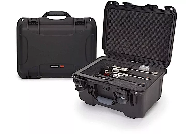 Nanuk 918 Waterproof Hard Case with Foam Insert for Revolver, Black• 918-REV01