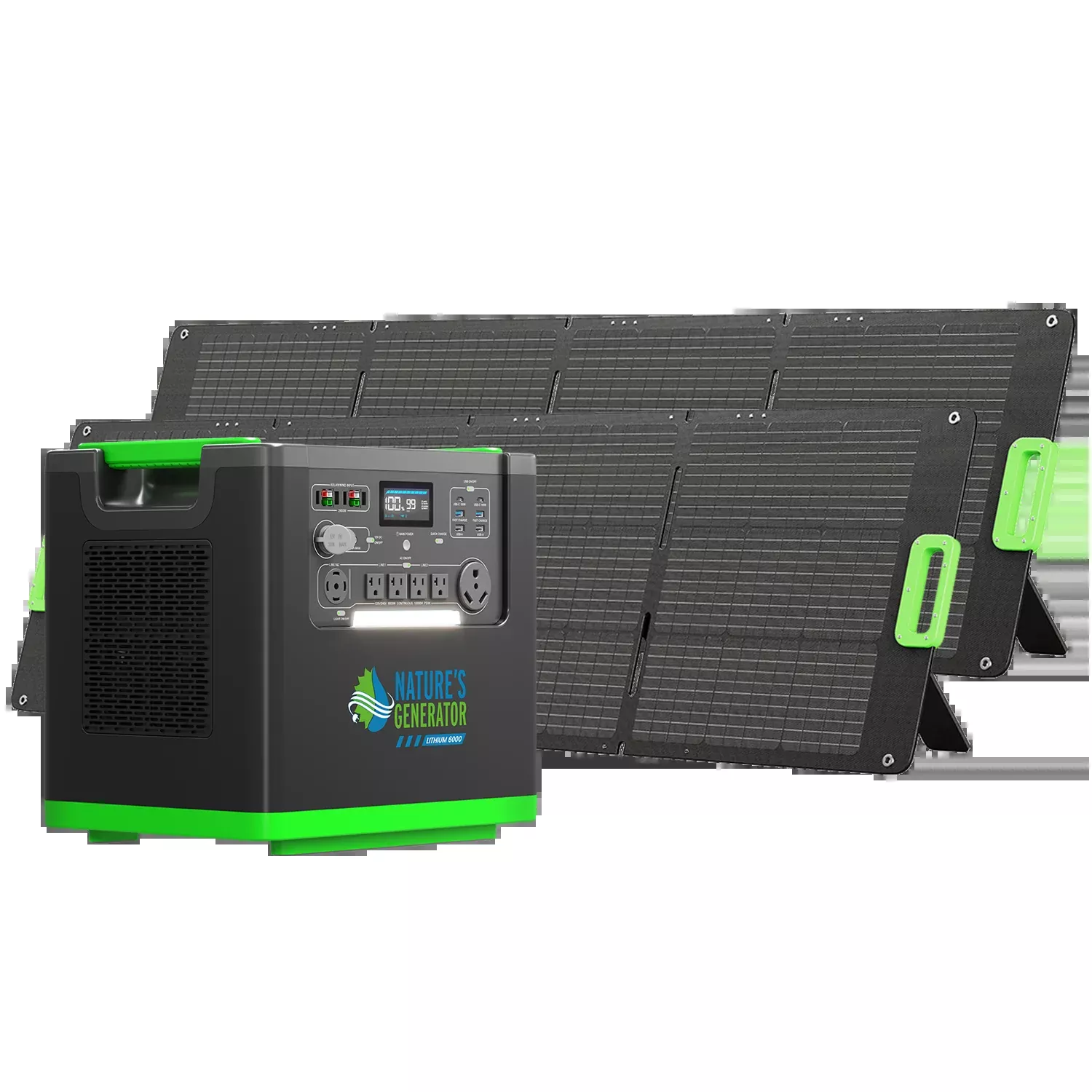 Nature's Generator Lithium 6000 with Solar Panel