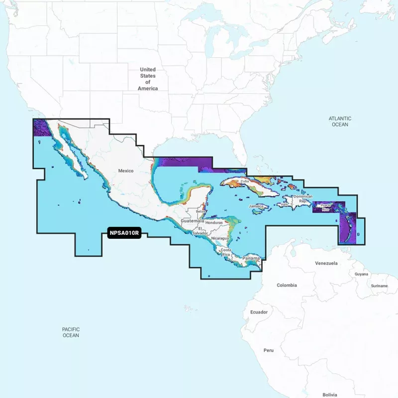 Navionics Platinum+ NPSA010R – Central AmericaCaribbean
