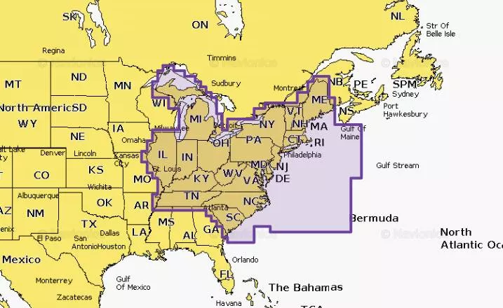Navionics+ U.S. East• 010-C1370-30