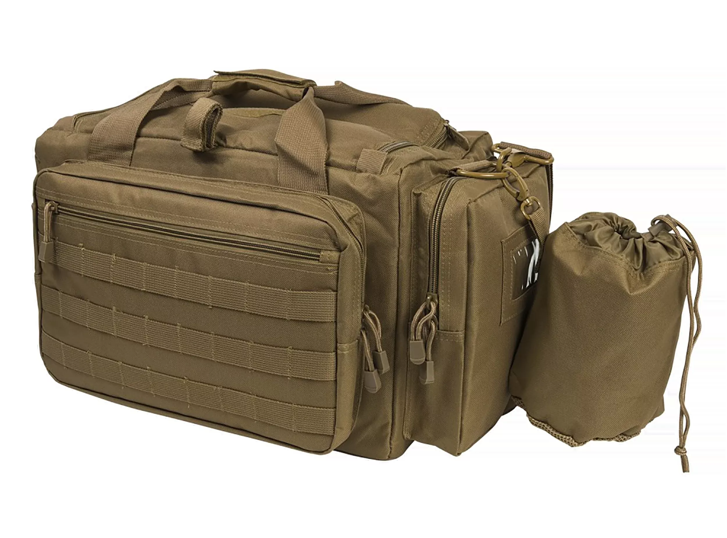 NCStar VISM Competition Range Bag, Tan — Lockable Zippers, Padded Pockets, Mag Storage, CVCRB2950T