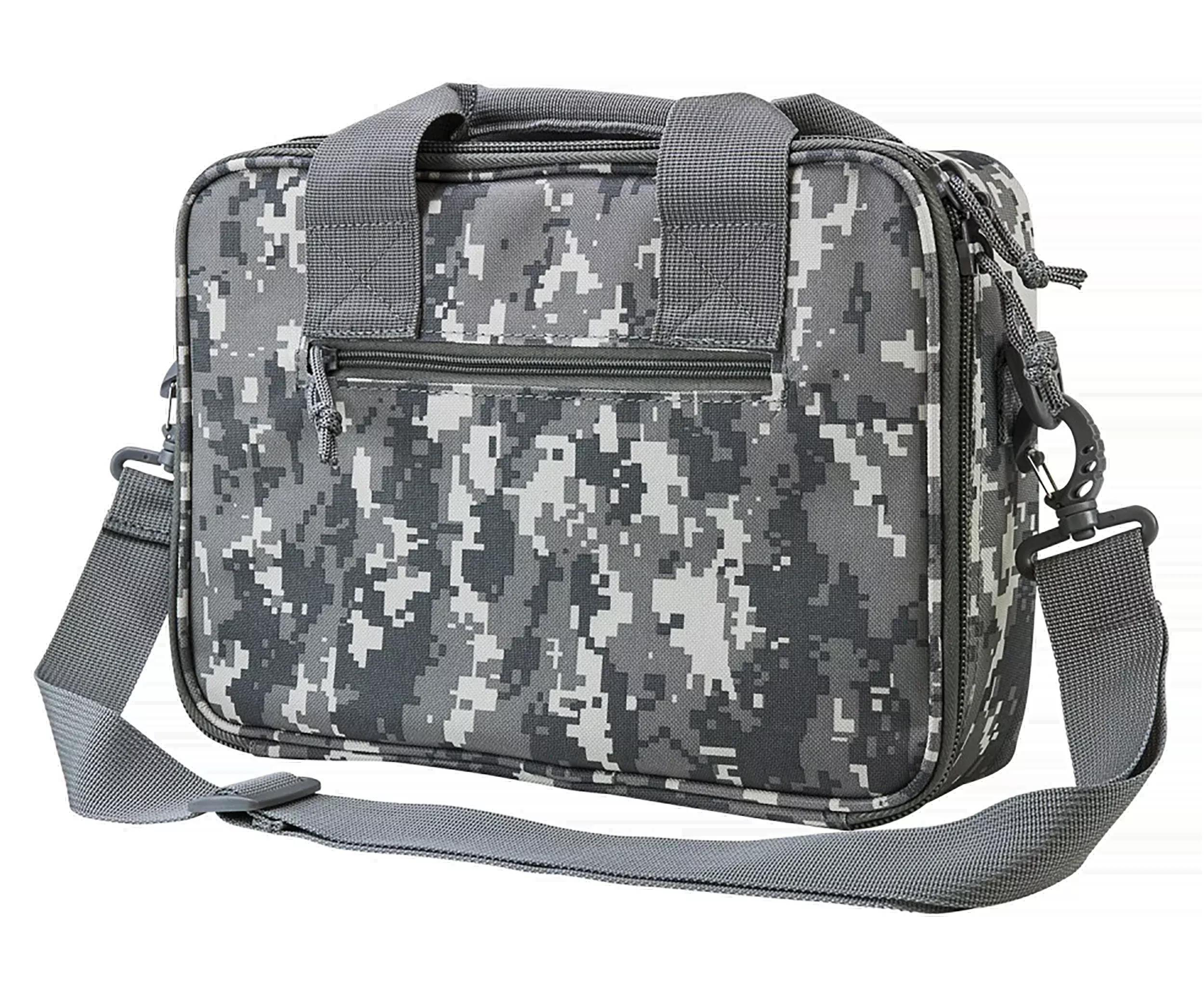 NCStar VISM Double Pistol Range Bag, Digital Camouflage, lockable heavy-duty zippers, CPDX2971D