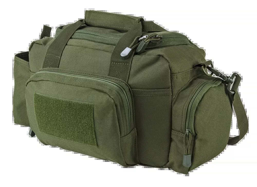 NCStar VISM Small Range Bag, Green with MOLLE-Compatible Webbing and Lockable Zippers, CVSRB2985G