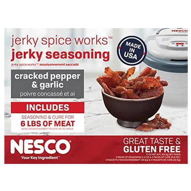 Nesco Jerky Spice Works Cracked Pepper & Garlic Jerky Seasoning