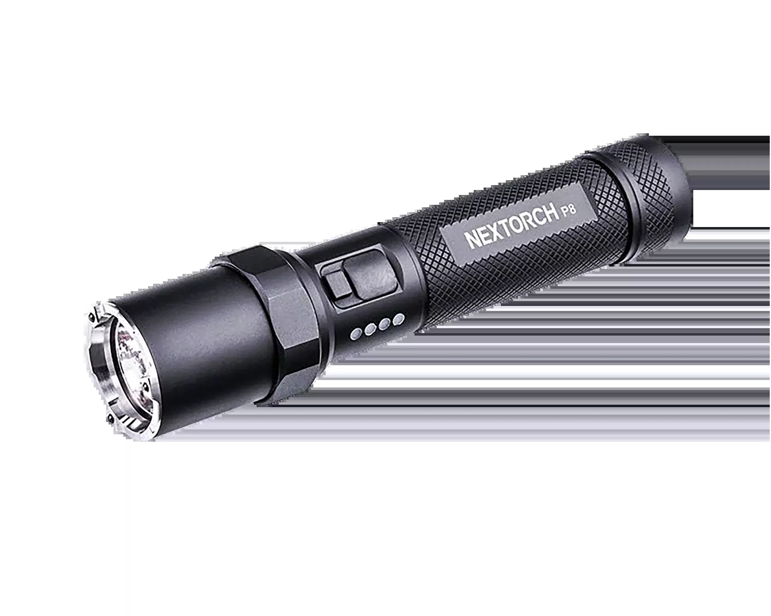 Nextorch Rechargeable Tactical Flashlight, 1600 Lumens, 252 m Beam Distance, USB-C Charging, Black – P8