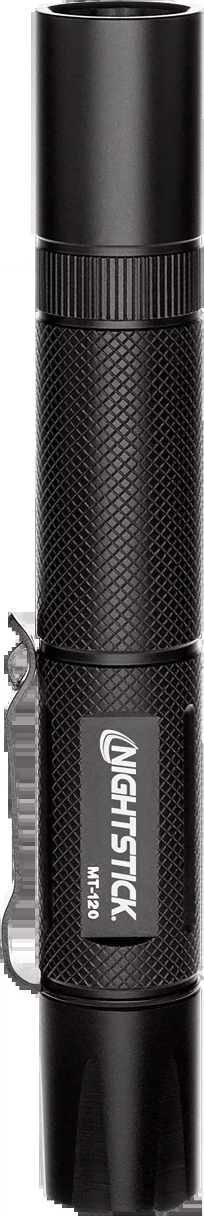 Nightstick Mini-TAC LED Flashlight, 200 Lumens, 2 AA, Black Anodized with Tail Switch – MT-120