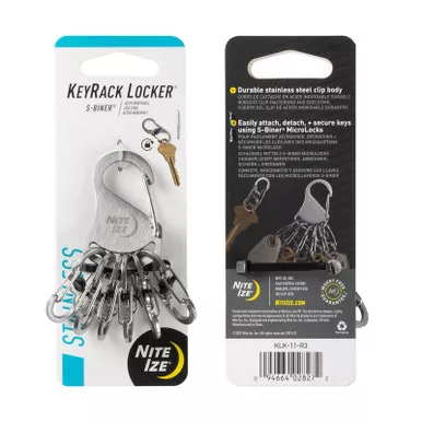 Nite Ize KLK-11-R3 KeyRack Locker Steel, S-Biner