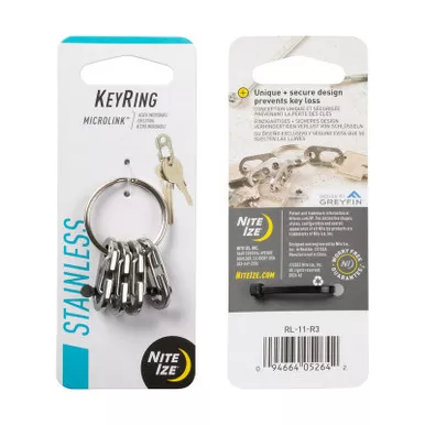 Nite Ize RL-11-R3 KeyRing MicroLink, Stainless