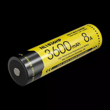 Nitecore 18650 Li-ion High Performance Battery 3600mAh 8a