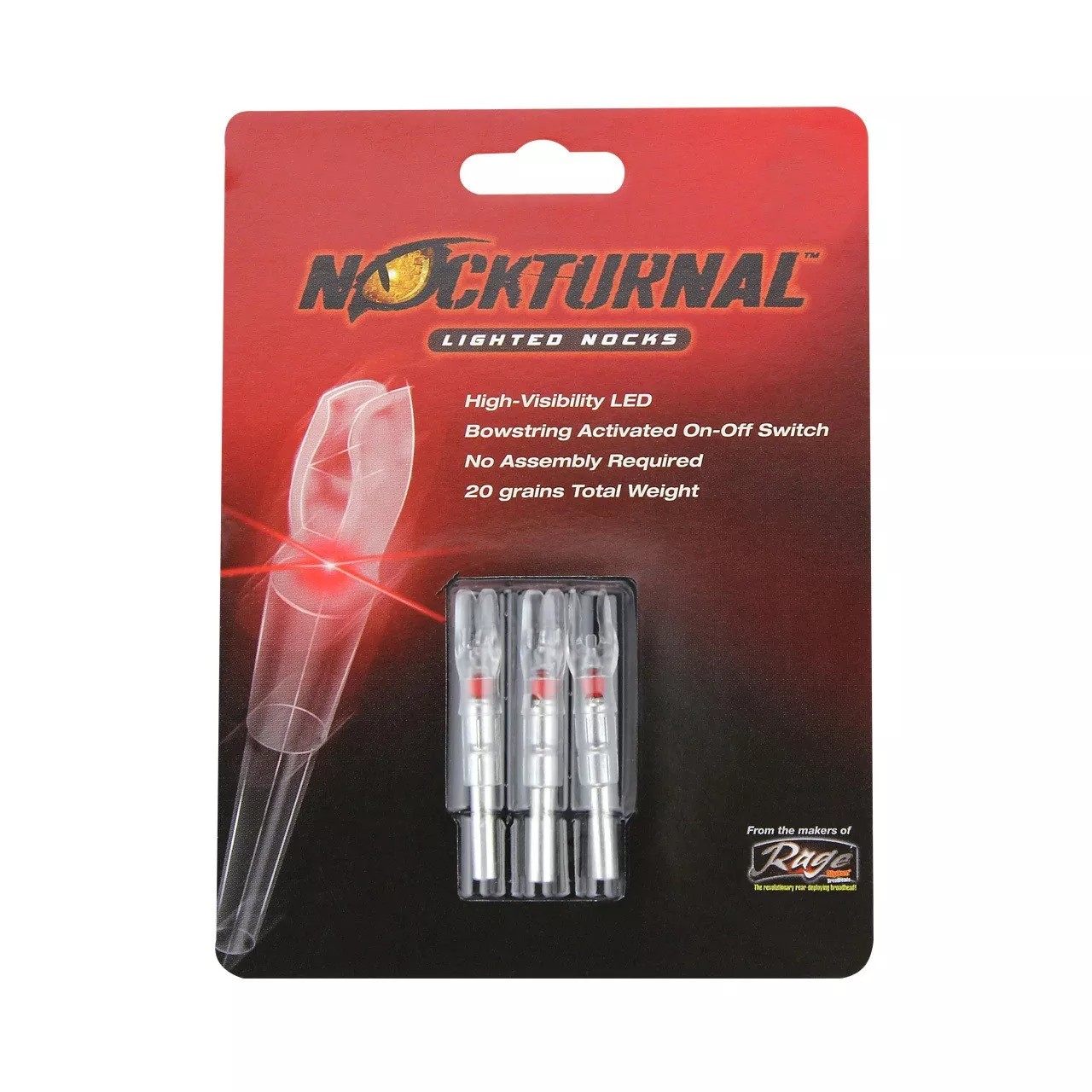 Nockturnal Red Lighted X Nocks Model #NT-502