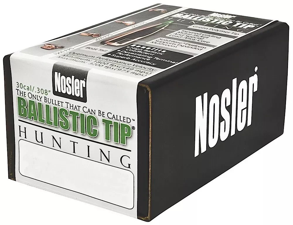 Nosler Ballistic Tip Bullet 30 Cal. 150 Gr. .308