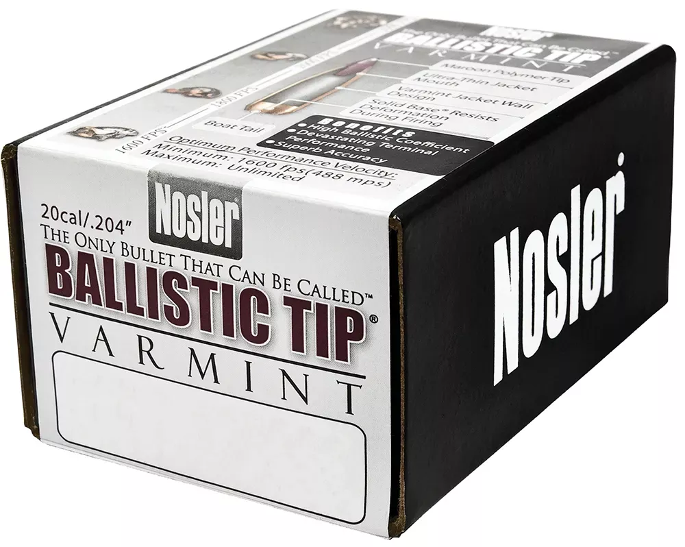 Nosler Ballistic Tip Varmint Bullet .20 Cal. 40 Gr. .204 Spitzer