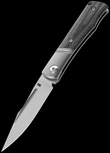 Notorious EDC Kingpin Slipjoint Black Micarta Folding Knife