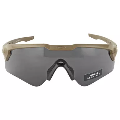 Oakley Standard Issue Ballistic M-Frame Alpha, Glasses, Terrain Tan Frame with Grey Prizm and Clear Lenses OO9296-1944