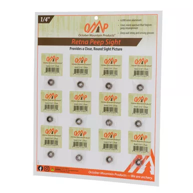 October Mountain Retna Peep Sight 12 Pk.