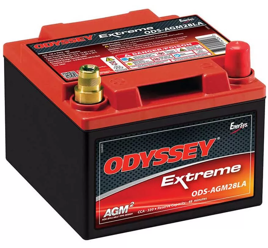 Odyssey EXtreme Powersport 12V AGM Battery, Dual Purpose Engine Start and Deep Cycle• ODS-AGM28LA