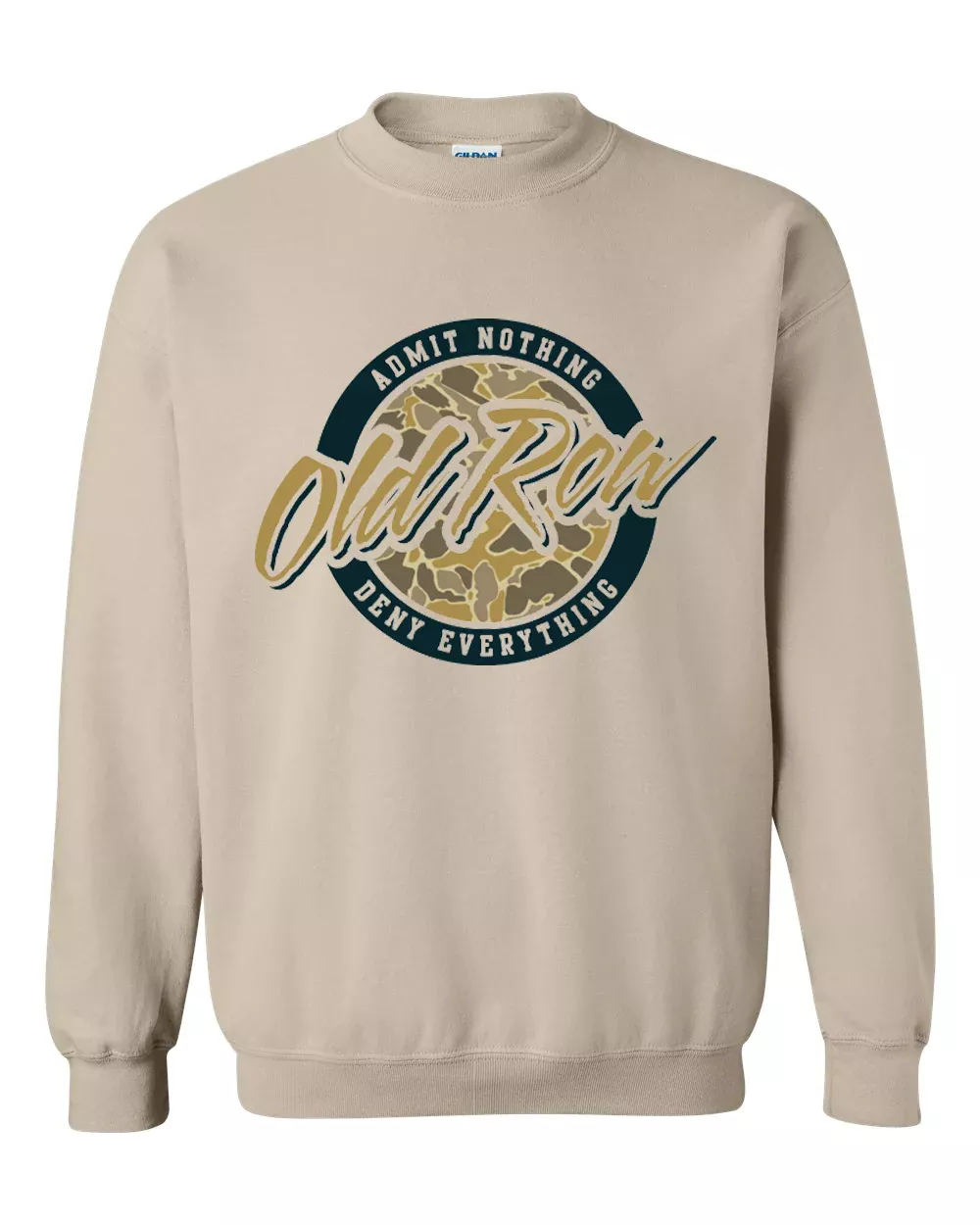 Old Row Outdoors Camo Circle Crewneck Sweatshirt #WROW-2593