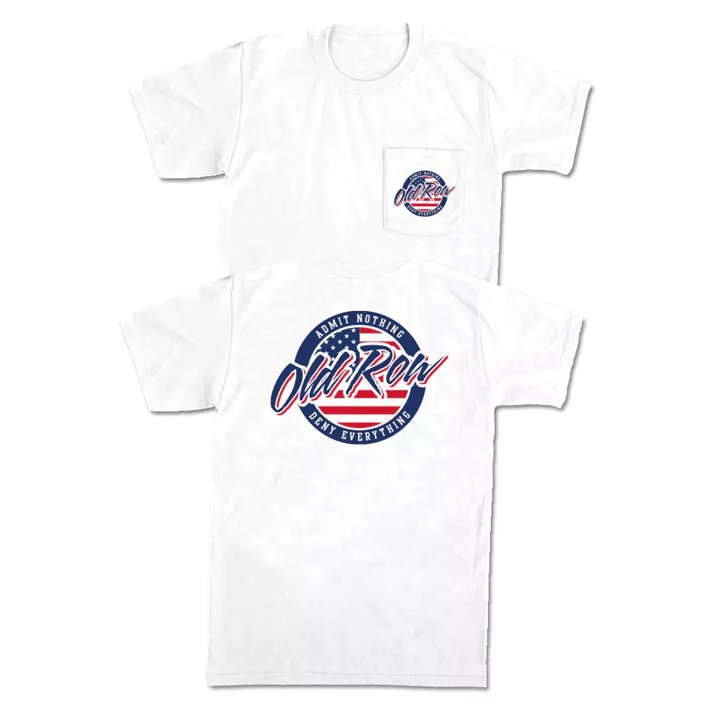 Old Row USA Circle Logo Pocket Tee #WROW-1340