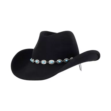 OUTBACK TRADING Silverton Black Wool Hat (1346-BLK)