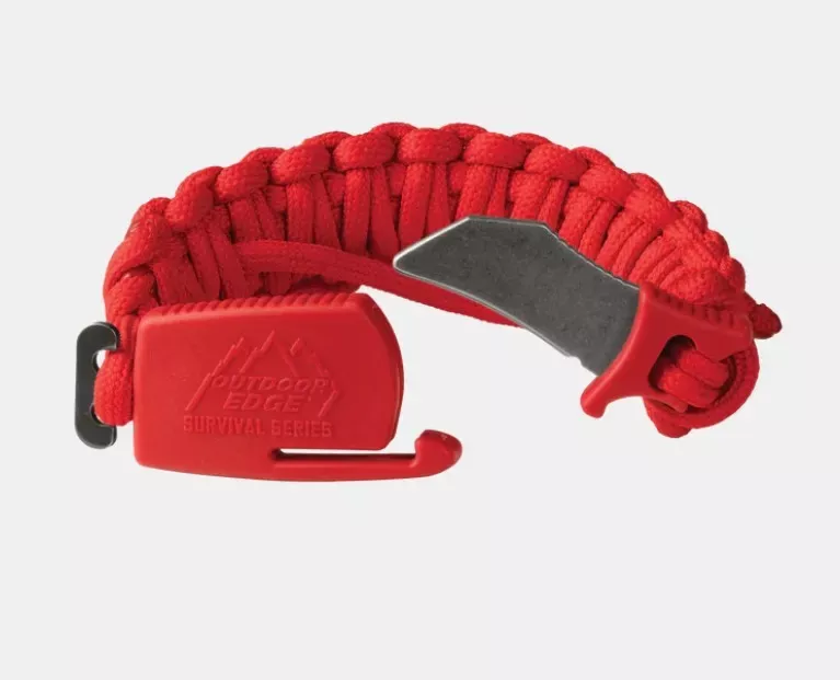 Outdoor Edge Para-Claw Trainer Knife with 1.5" Blunt Tip Blade, Medium, Red - PCT-80D
