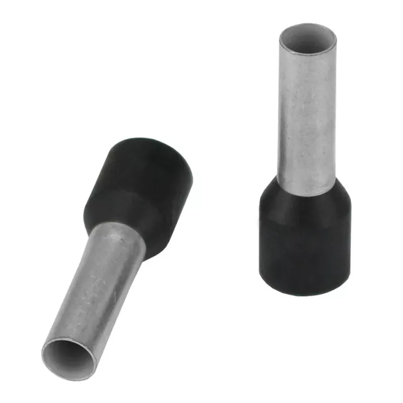 Pacer Black 10 AWG Wire Ferrule – 10mm Length – 25 Pack