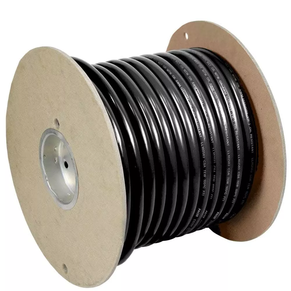 Pacer Black 2 AWG Battery Cable - 100' - WUL2BK-100