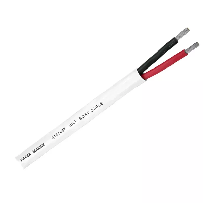 Pacer Duplex 2 Conductor Cable – 500′ – 14/2 AWG – Round Cable – Red, Black