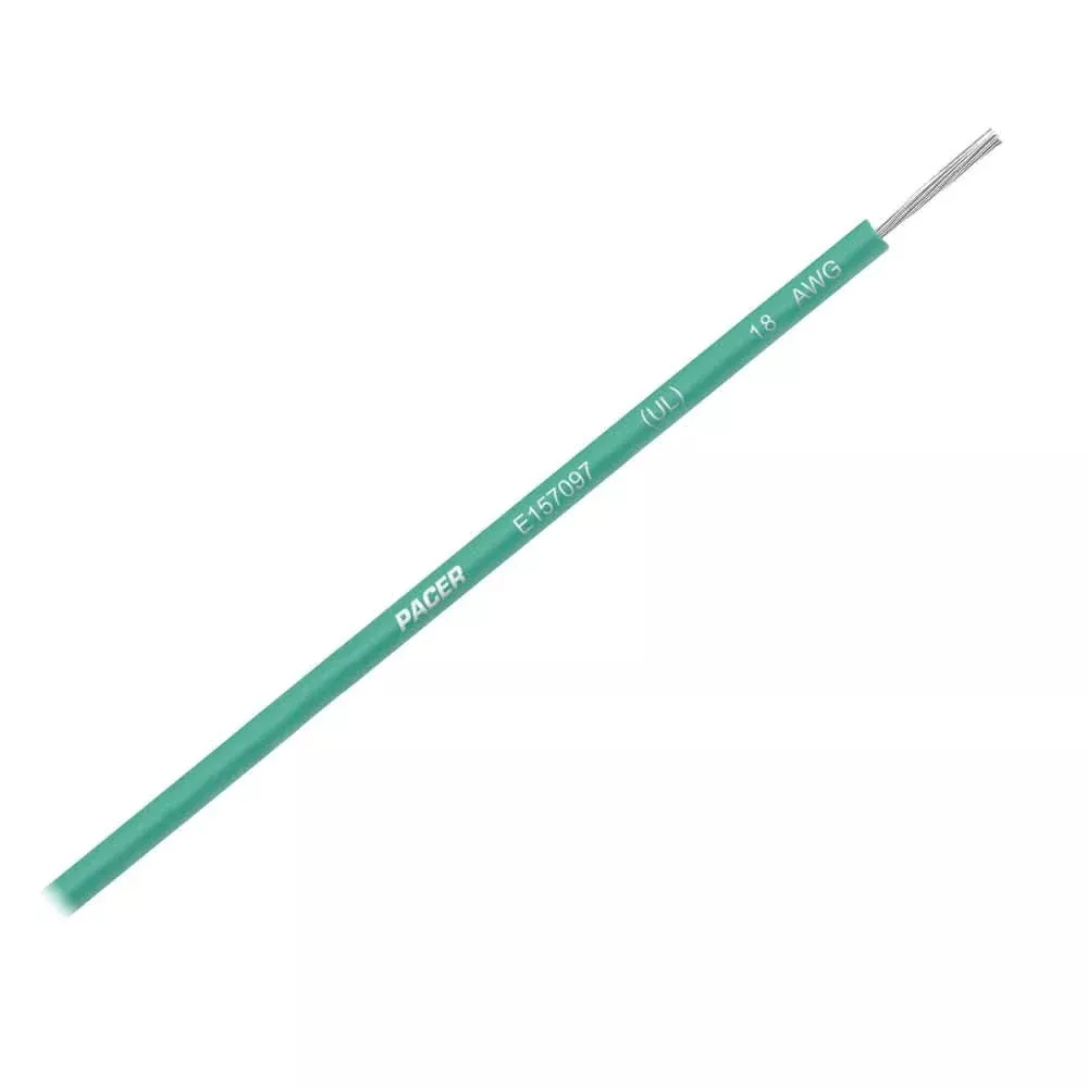 Pacer Green 18 AWG UL Marine Wire – 35′