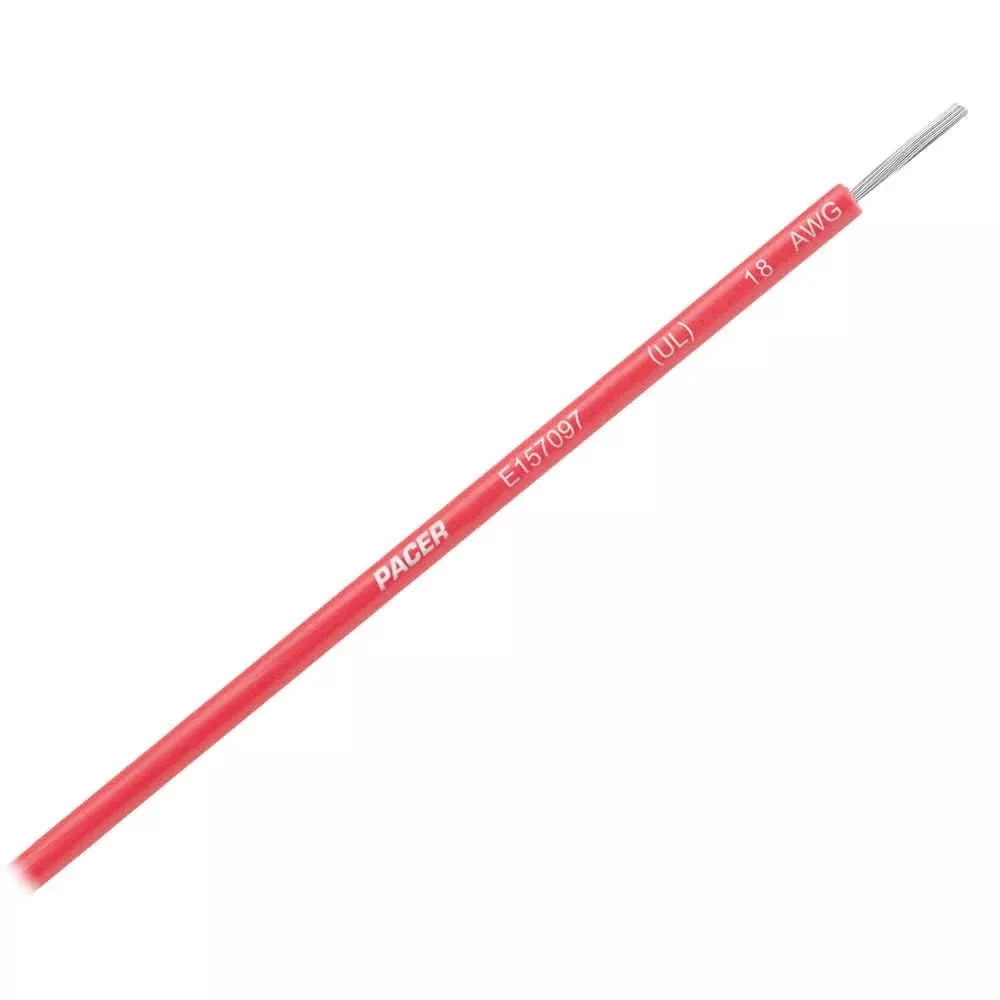 Pacer Red 18 AWG UL Marine Wire – 35′