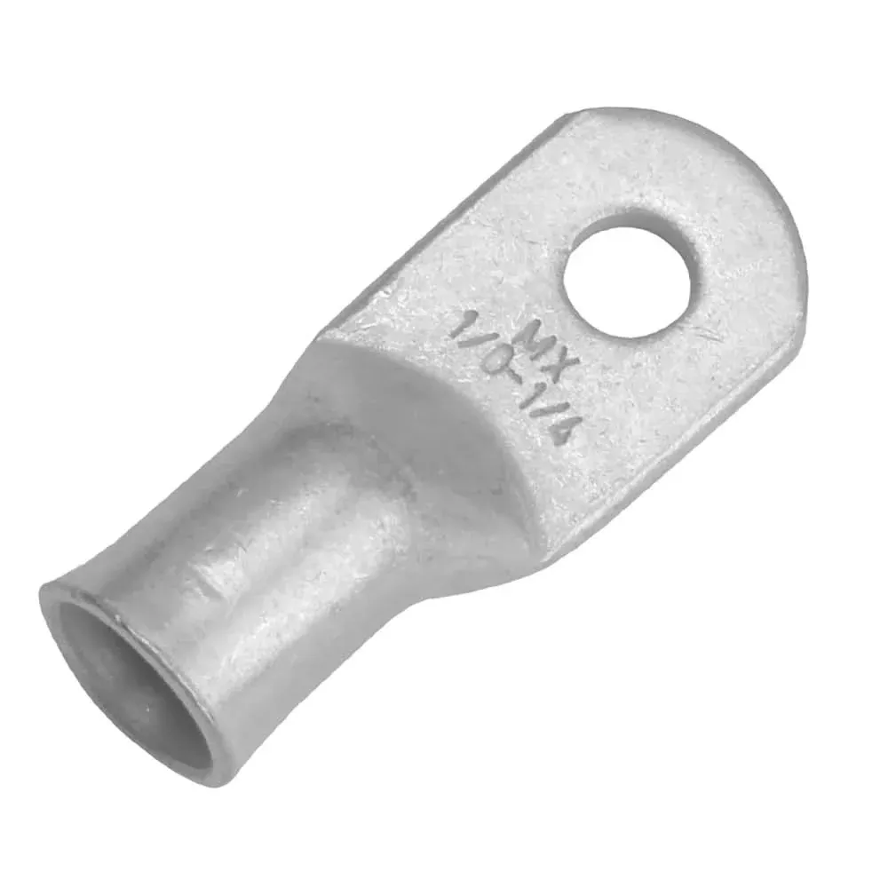 Pacer Tinned Lug 1/0 AWG – 1/4 Stud Size – 10 Pack