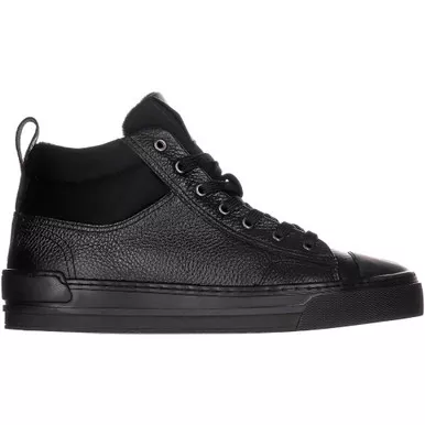 PAJAR Men's Tray Black Leather Sneakers (PDPAB00601.01-BLACK)
